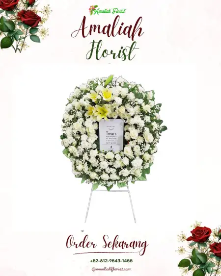 Krans Bunga Duka Amasangan